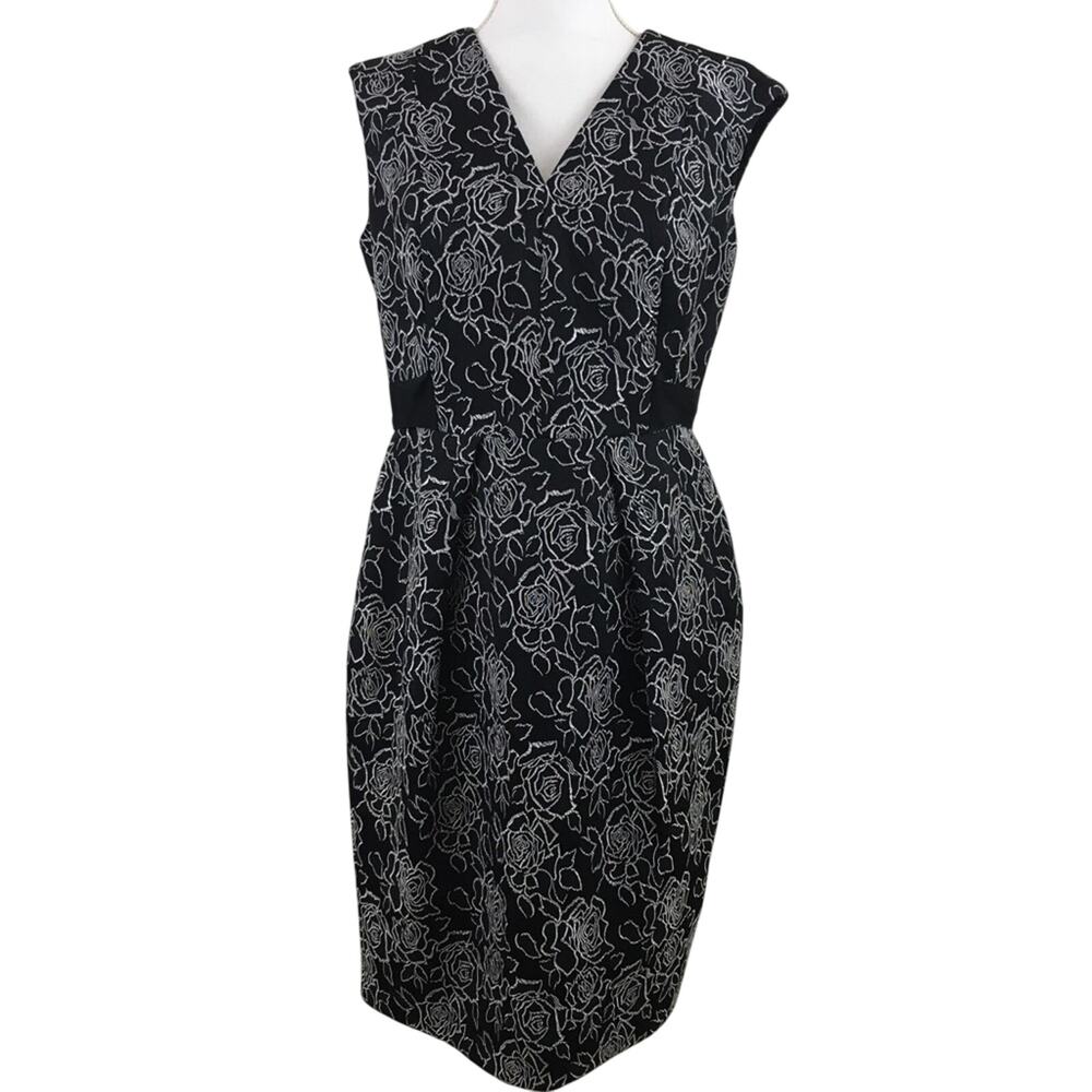 Carmen Marc Valvo Sleeveless Brocade Dress Size 10